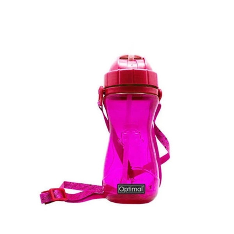 Optimal Silicone Straw Bottle 12M+ 500Ml Blue ‘Pink