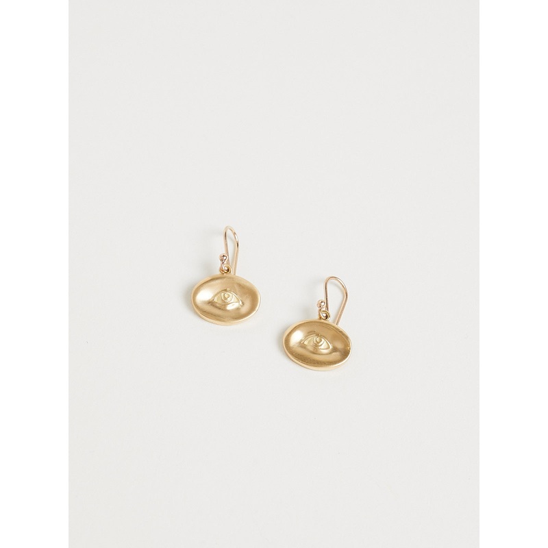 Small Eye Earrings in 18k Yellow Gold