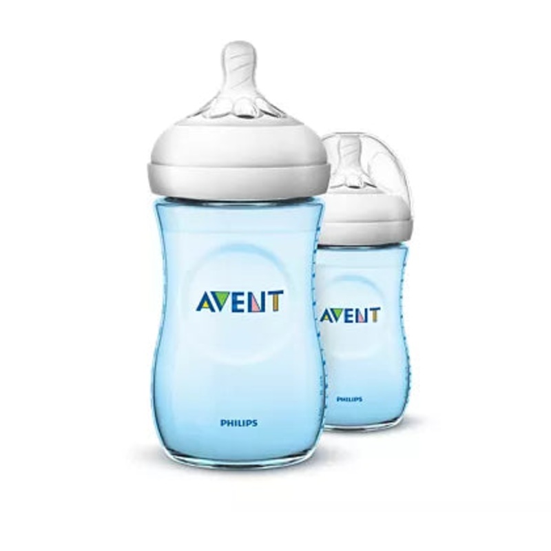 Philips Avant Natural Baby Bottle Slow Flow teat 260 ml – Blue – 2 Bottles