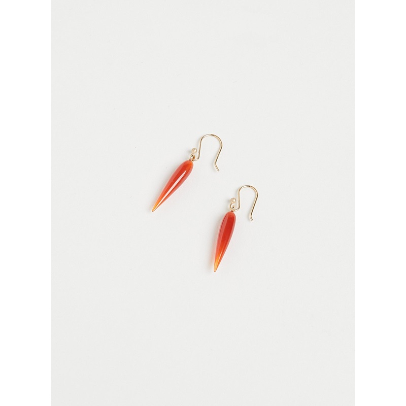 Rice Earrings in Carnelian