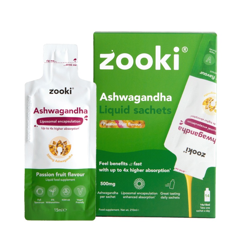 Zooki Liposomal Ashwagandha-Passion Fruit 14s