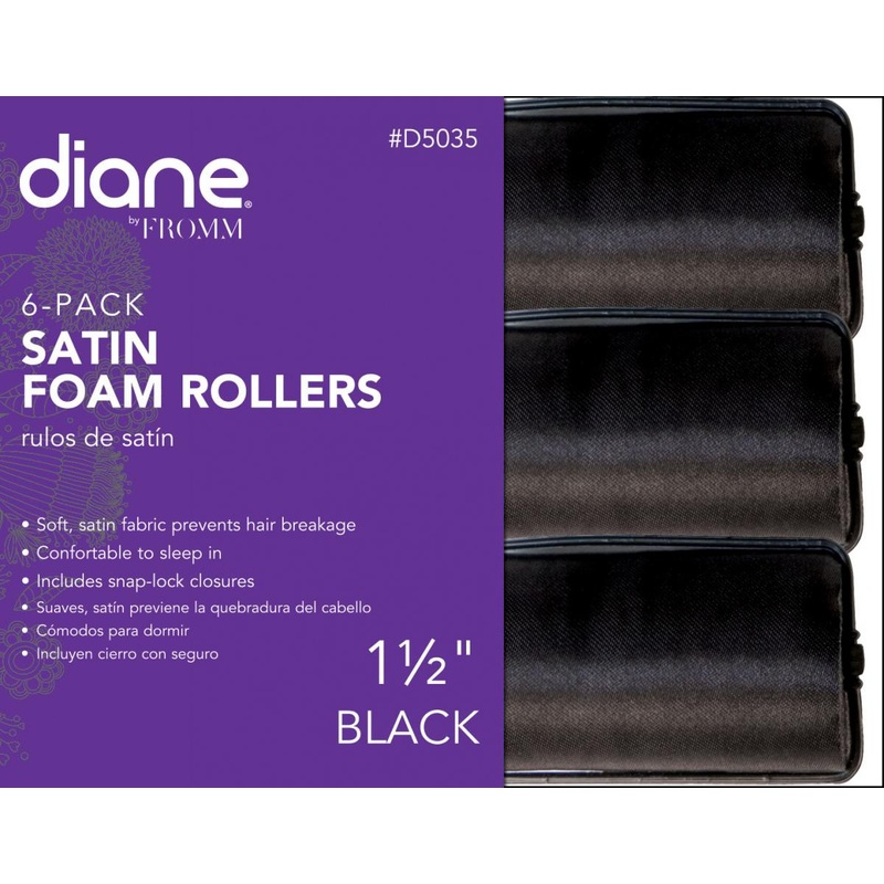 Diane — Satin foam rollers 1 1/2'' 6/pack