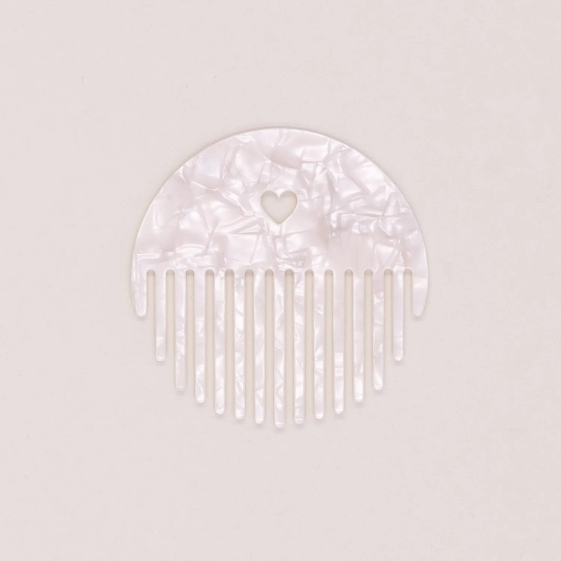 Kamm Herz Pearl Wei – Eulenschnitt