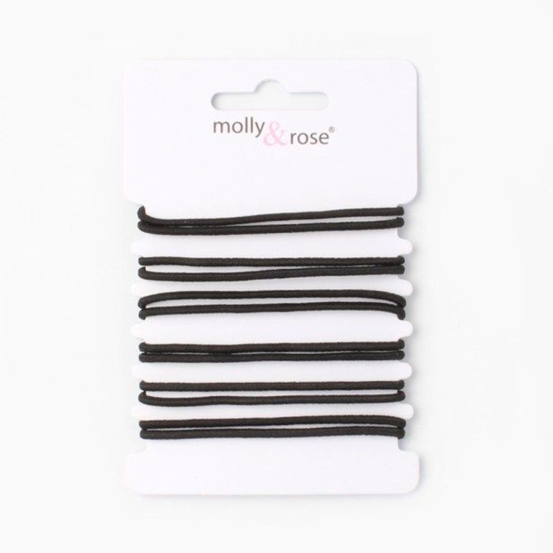Molly & Rose Item H7735 Elastic – Black – 2mm thick – Card of 12