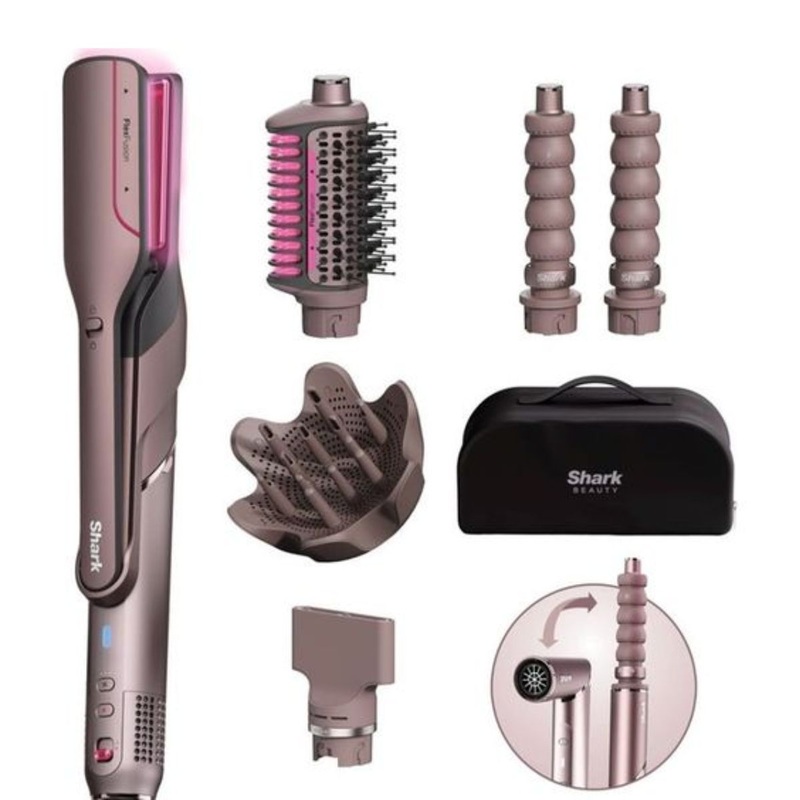 Shark FlexFusion Straight 5-in-1 Air Styler & Dryer & Ceramic Straightener with Case 180 OFF.