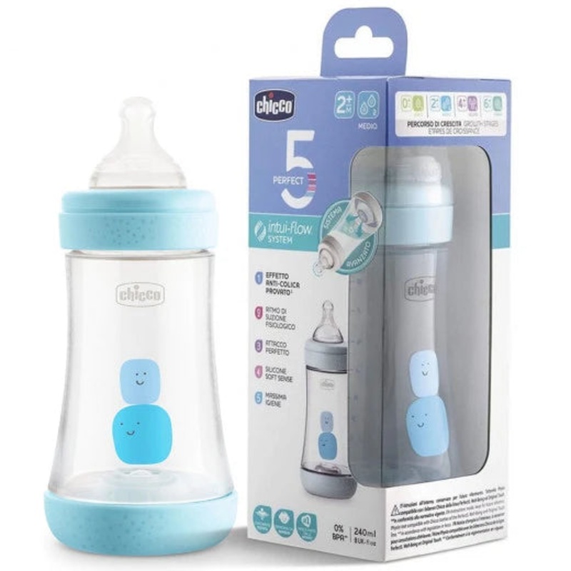 Chicco F.Bottle Perfect5 Pp Boy 240 Med Sil Cl2