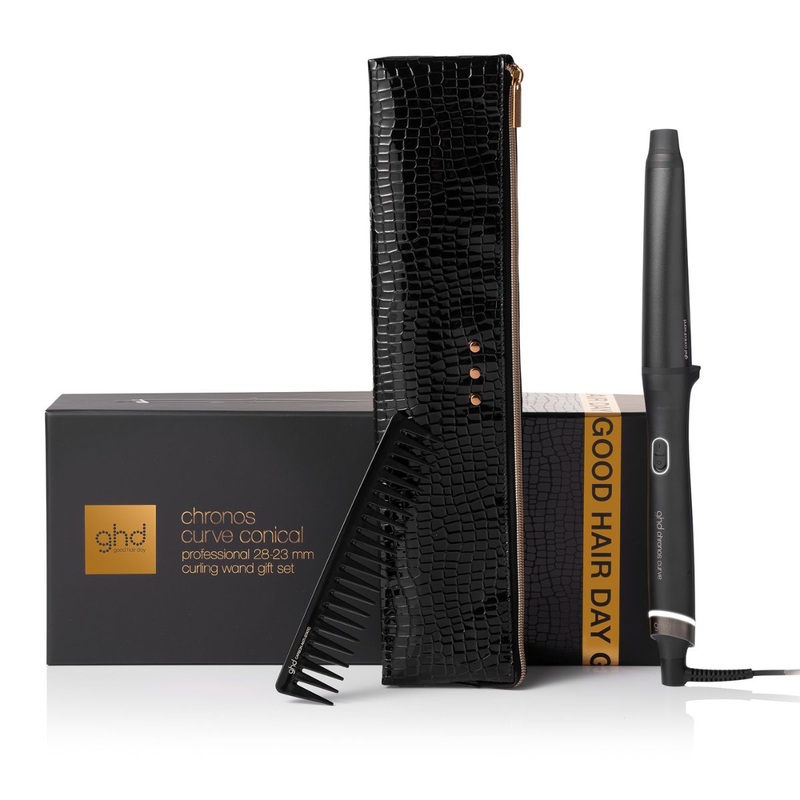 Ghd Conical Wand Gift Set with Detangling Comb & Bag