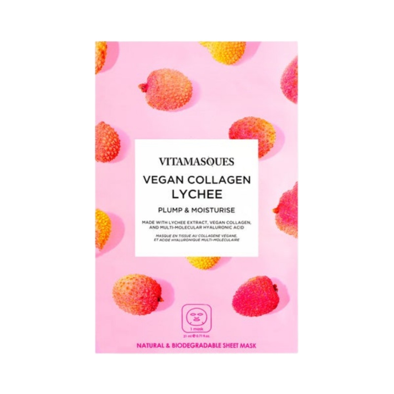 Vitamasques – Vegan Collagen Lychee Sheet Mask 21ml