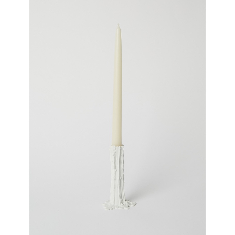 Candlestick Vesuvius 13cm in White Bisque
