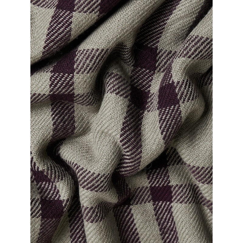 Nara Blanket in Pale Olive/Dark Fig