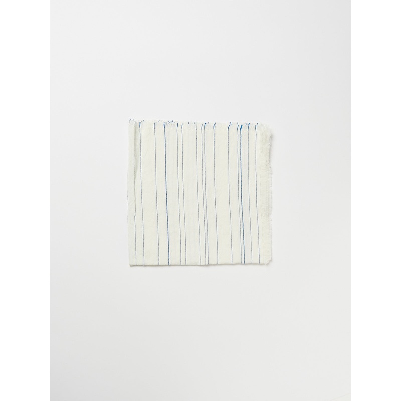 Greta Napkin in White/Cobalt Blue