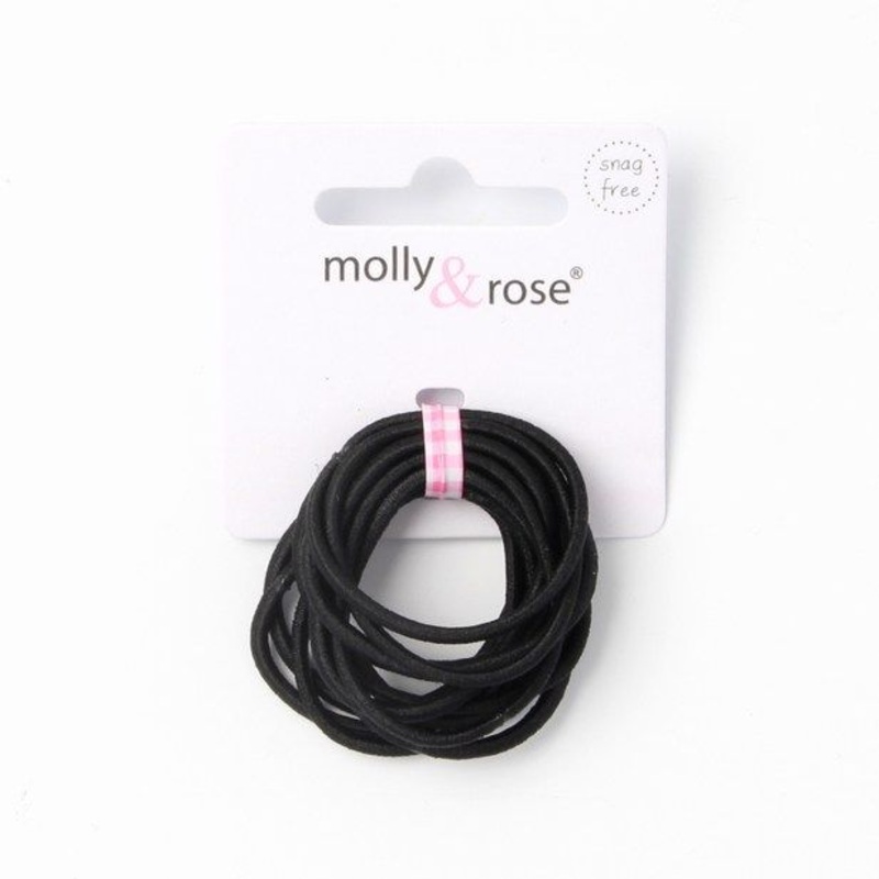 Molly & Rose Item 4622 Elastic – Black – 2mm thick – Card of 12