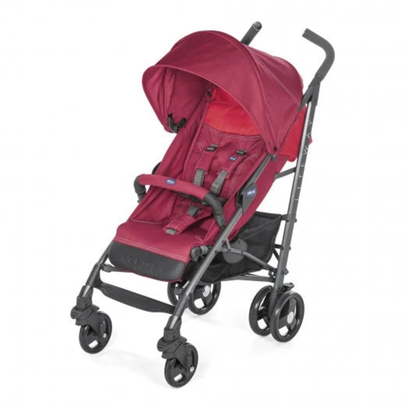 Chicco Lite Way 3 Compl. Bb Stroller Red Berry