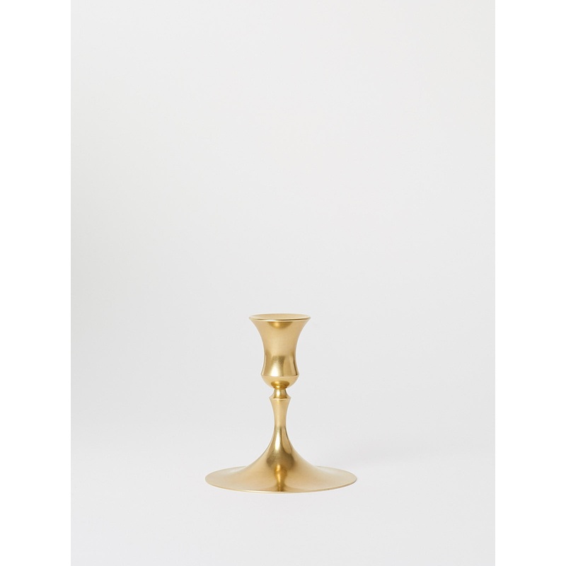 0201 Biedermeier Ted Muehling Candlesticks in Burnished Brass