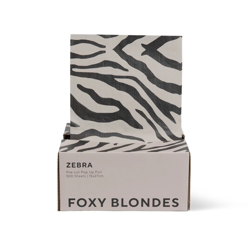 FOXY BLONDES ZEBRA POP UP FOIL – 15 X 27CM 500 SHEETS