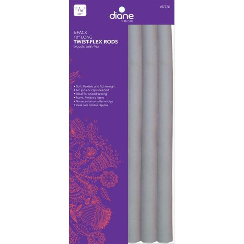 Diane — Twist-flex rods 11/16″ Grey 6/pack