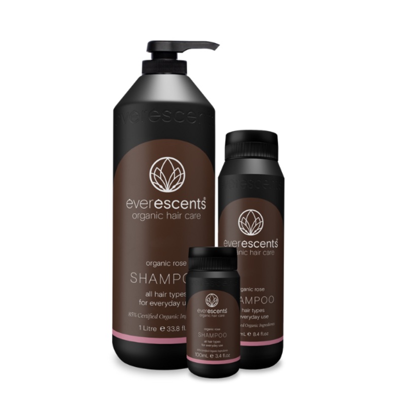 EVERESCENTS Organic Rose Shampoo  |  Various Sizes