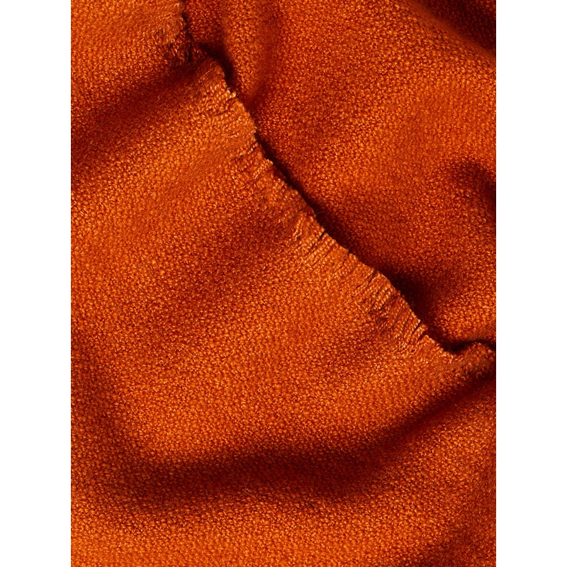 Four Sided Fringe Scarf in Tibetan Orange