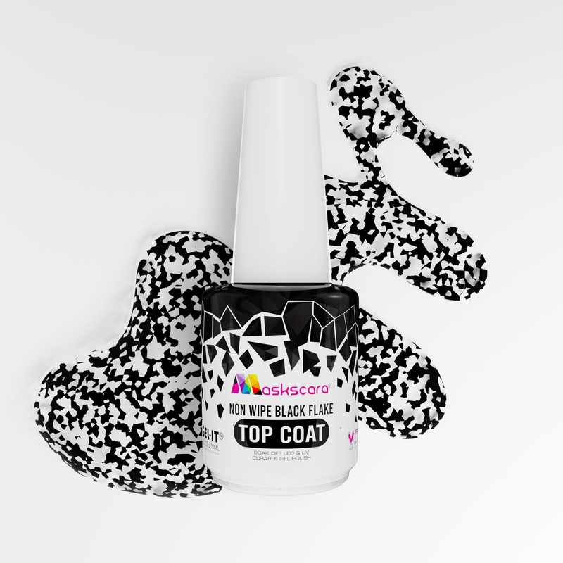 Non Wipe Top Coat – Black Flake – 15ml