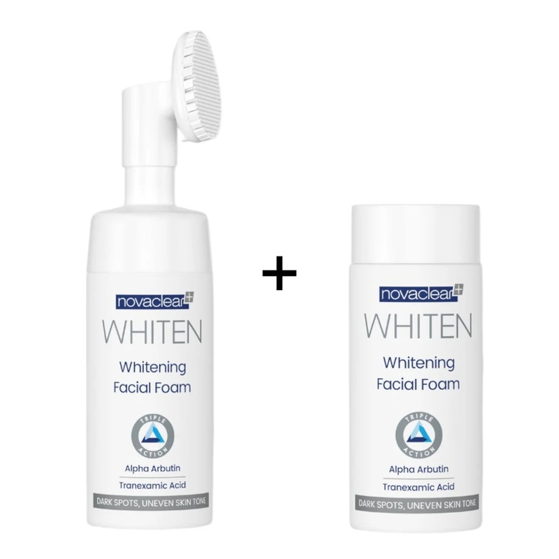 Novaclear Whiten Whitening Facial Foam 100ml + Facial Foam Refill 100ml