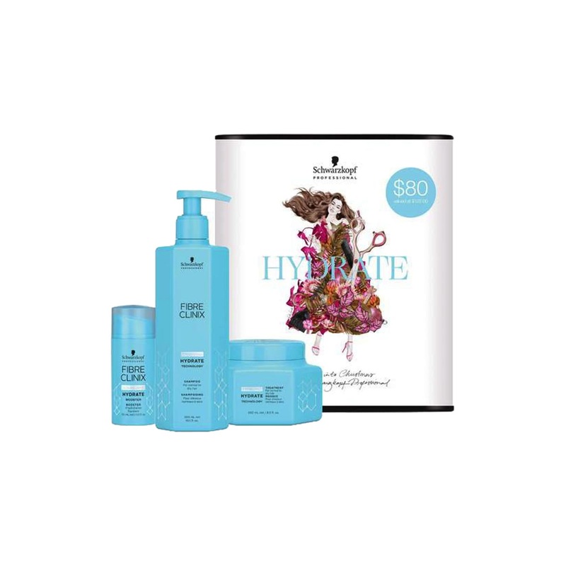 SCHWARZKOPF 2020 FIBRE CLINIX HYDRATE TRIO PACK