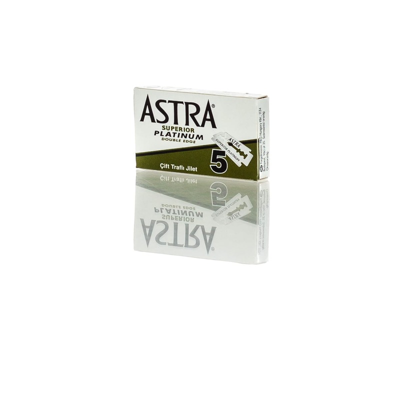 ASTRA SUPERIOR PLATINUM BLADES DOUBLE EDGE RAZOR BLADES 5 PACK (GREEN)