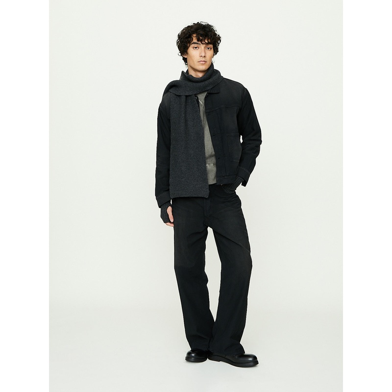 Lot.309 Buckle-Backed Jacket in Damaged Sumi Dyed Black