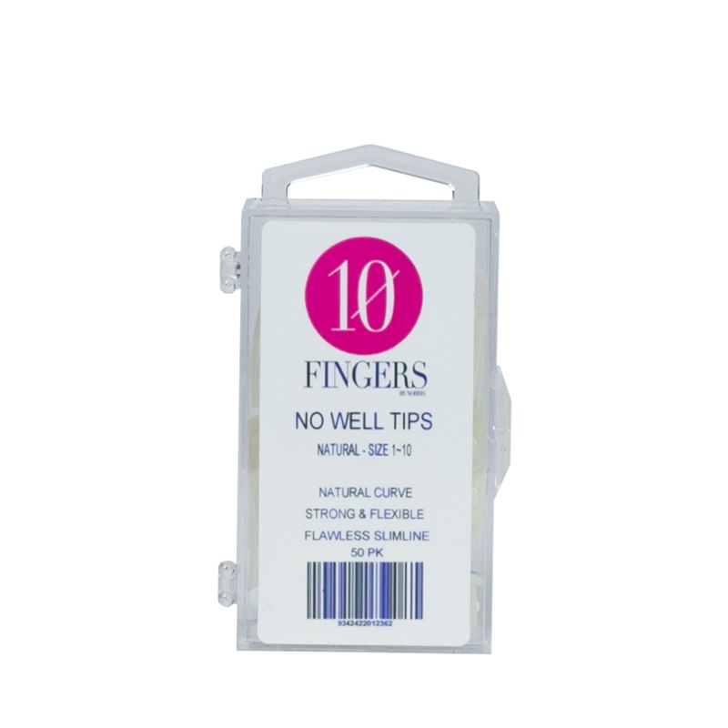 10 Fingers – Natural No Well Tips – 50pk