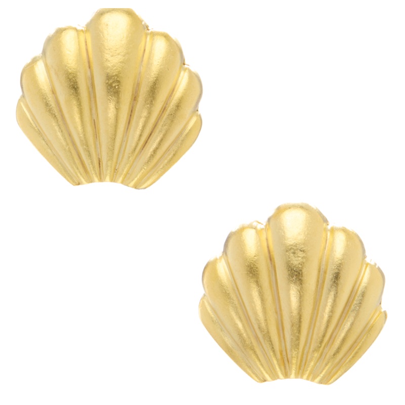 Gold Shell Earrings (small & large)