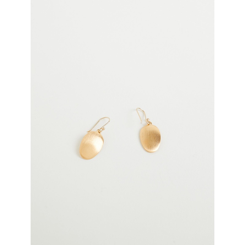 Small Chip Earrings in Yellow Gold Plate