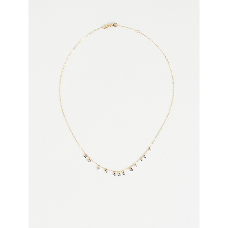 Pendant Necklace with 0.4ct White Diamonds on 18k Yellow Gold