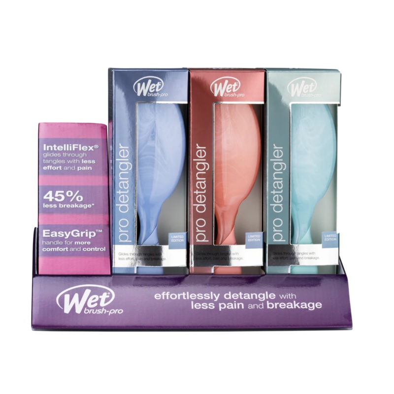 WET BRUSH PRO DETANGLER TIE DYE 9 PIECE DISPLAY