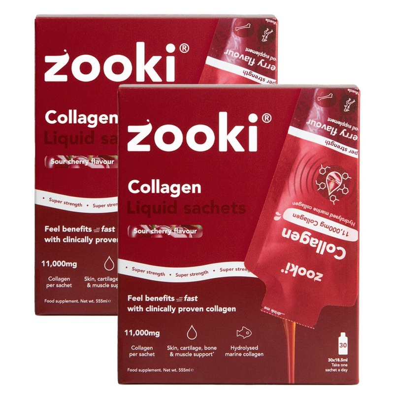 Zooki Collagen Super Strength Sour Cherry Duo Bundle 60 Sachets