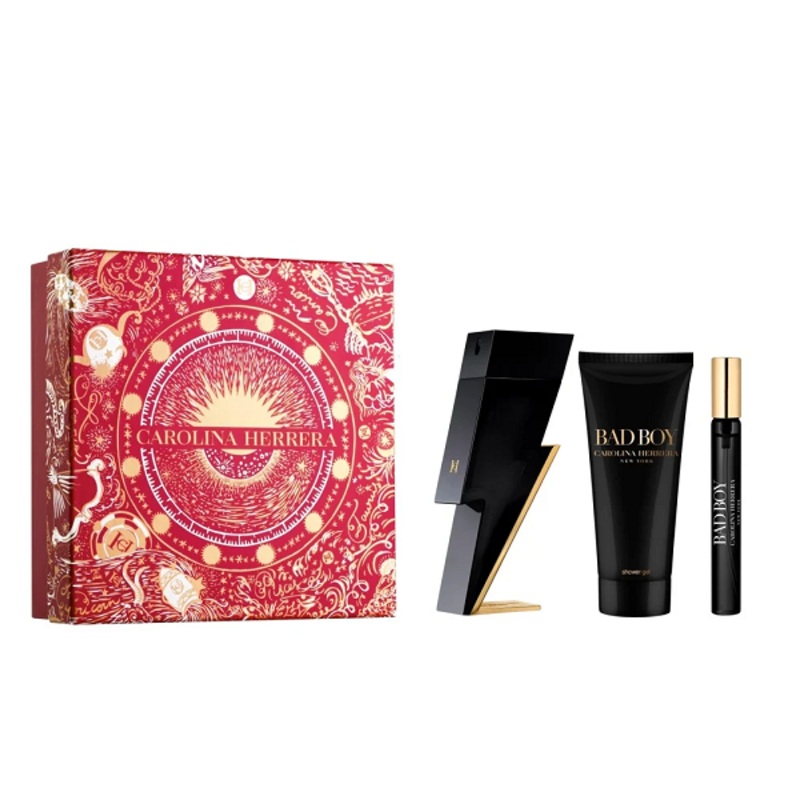 Carolina Herrera – Bad Boy Eau De Toilette Set ( EDT 100ml + EDT 10ml +SG 100ml )