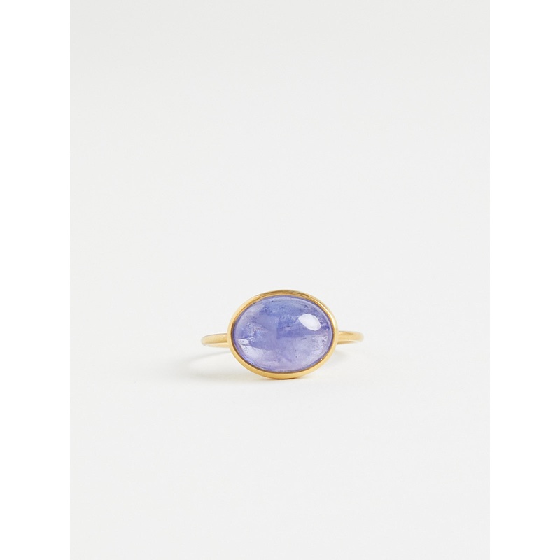 Cup Ring in 18k Gold with Tanzanite