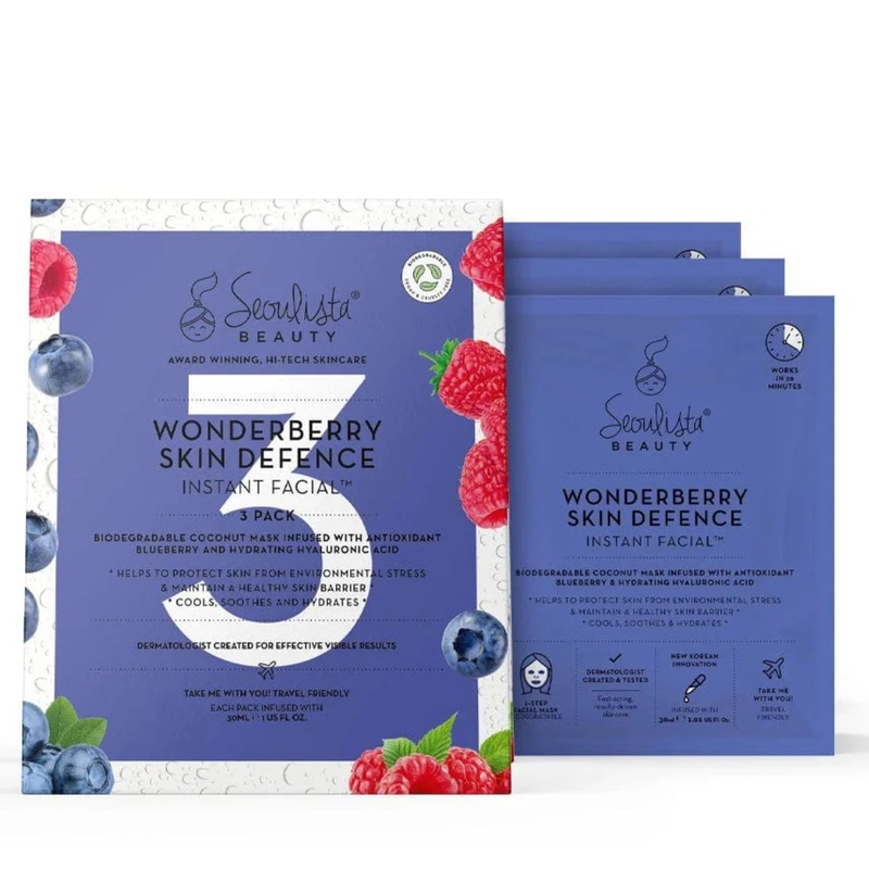 Seoulista Wonderberry Skin Defence Instant Facial 3pk