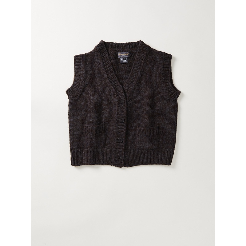 Dude Vest in Chocolate/Dark Taupe