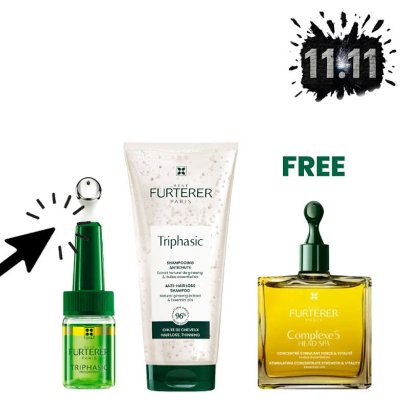 Rene Furterer – Triphasic Progressive & Anti Hair Loss Shampoo Bundle