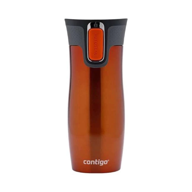 Contigo Autoseal West Loop Vacuum Insulated Stainless Steel Travel Mug 470 ml, Tangerine
