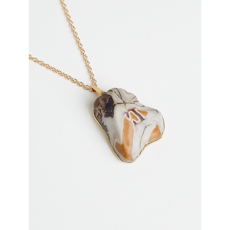 Natural Stone Pendant #1 – Set in 18k Yellow Gold