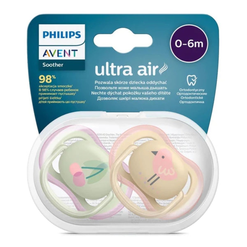 Philips Avent Ultra Air Soother 0-6m Deco – 2 Pieces