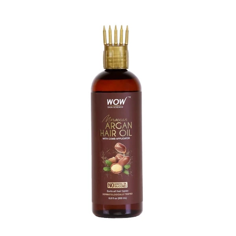 Wow Skin Science Argan Hair Oil 200ml With Comb