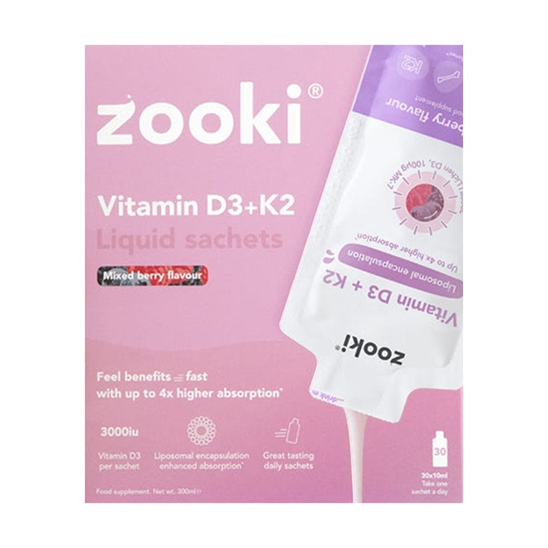 Zooki Liposomal Vitamin D3 +K2 Mixed Berry