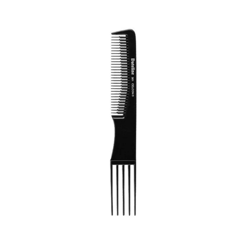 DATELINE CELCON 301 PLASTIC TEASING AND LIFTER COMB BLACK