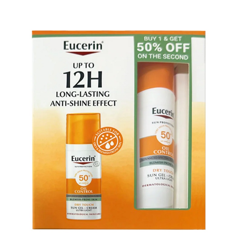 Eucerin – Oil Control Sun Gel Cream SPF 50+ Buy 1 & Get 50% Off On The Second