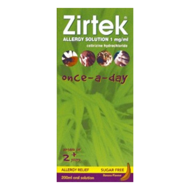 Zirtek – Cetirizine Allergy Solution 200ml (P)