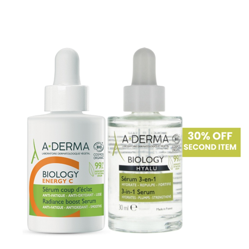 Aderma – Biology Energy C + Hyalu Pack ( -30% Off Second Item )