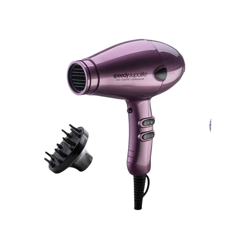 SPEEDY SUPALITE HAIRDRYER PURPLE WITH DIFFUSER