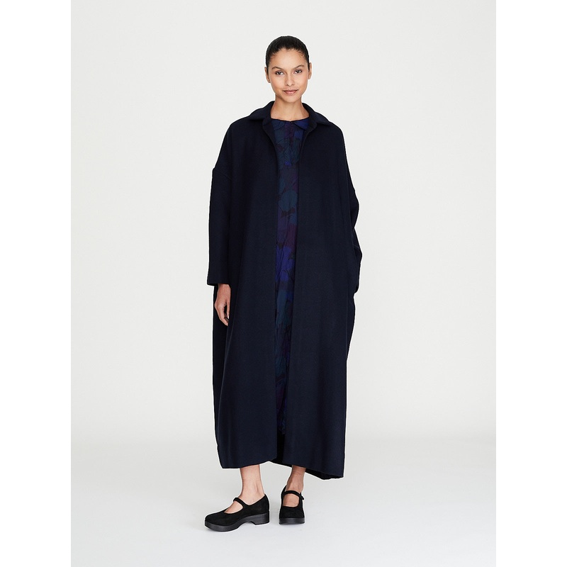 Cappotto Coat Di in Navy Blue