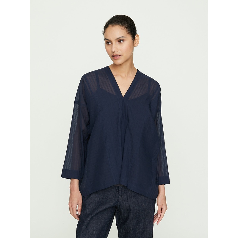 Flat Blouse in Deep Violet